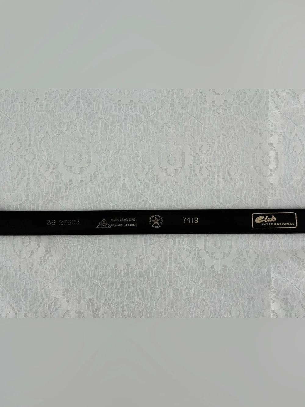 Leegin Club International Vintage Men’s Black Leather Belt 36